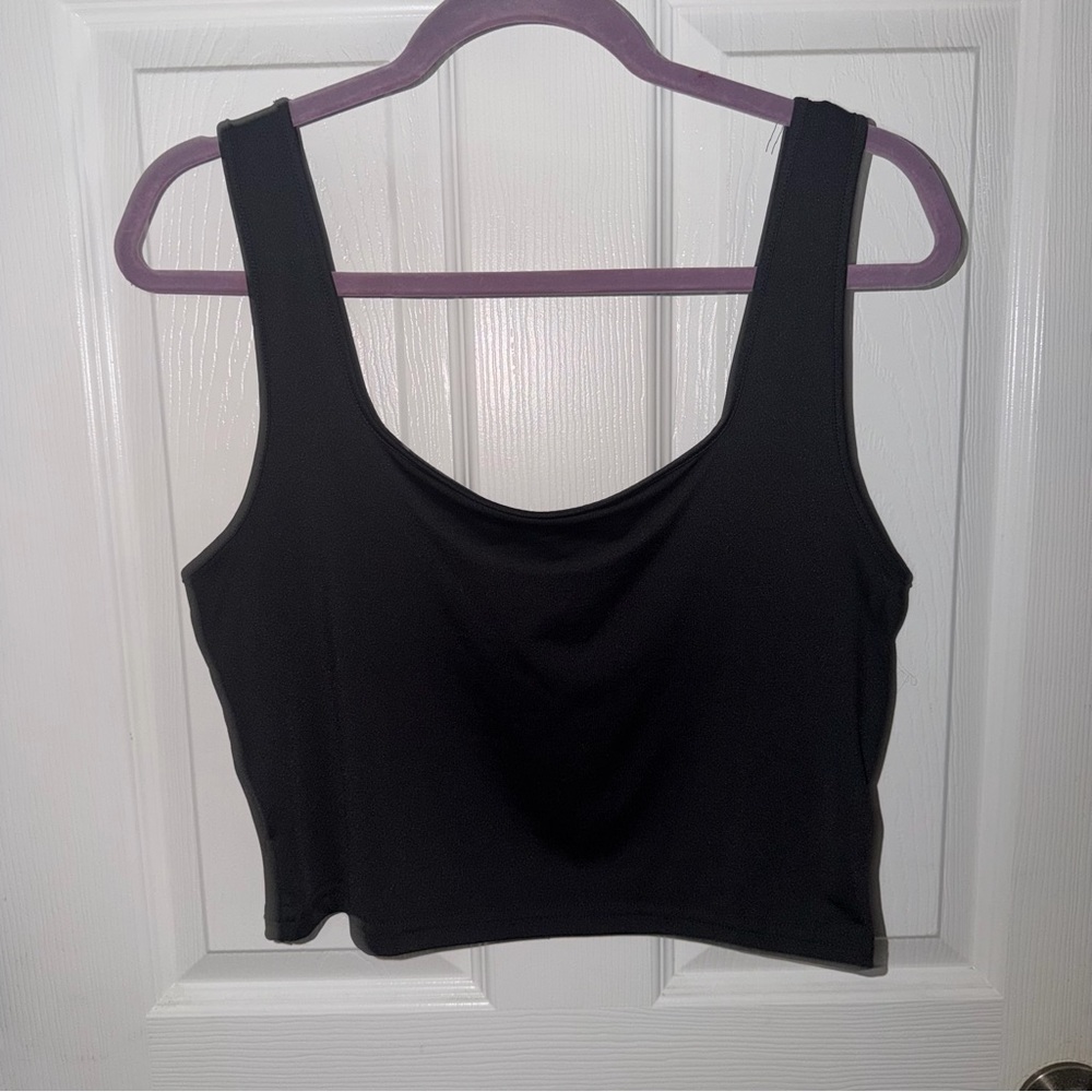 Shein Black Stretch Cropped Tank Top – Size XL